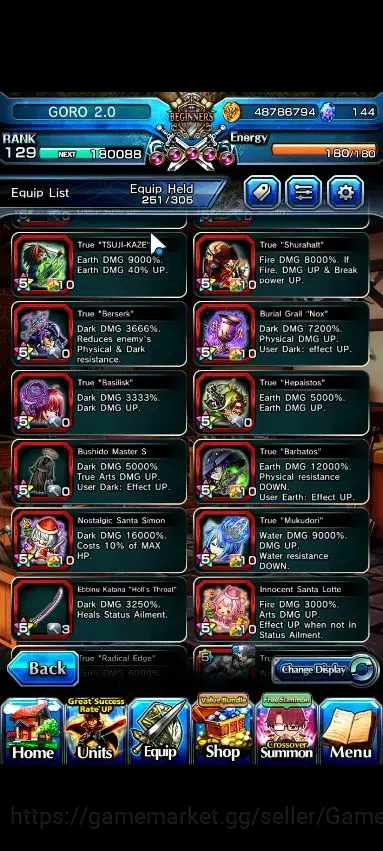 Grand Summoners Accounts Global|Rank 129|35 Ascend 18 TW|(3x Roy,Houka,S Mi image 14