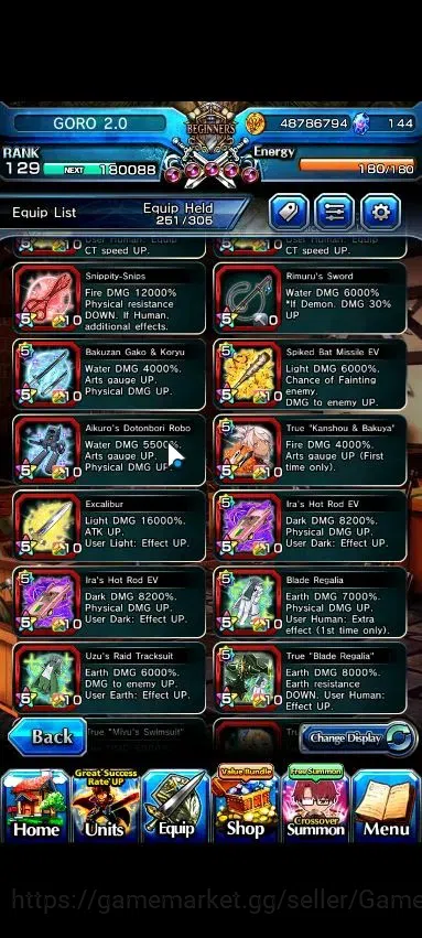 Grand Summoners Accounts Global|Rank 129|35 Ascend 18 TW|(3x Roy,Houka,S Mi image 15