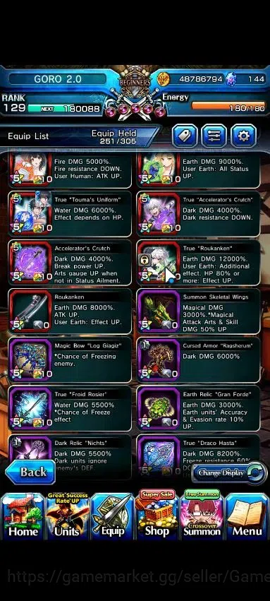Grand Summoners Accounts Global|Rank 129|35 Ascend 18 TW|(3x Roy,Houka,S Mi image 16