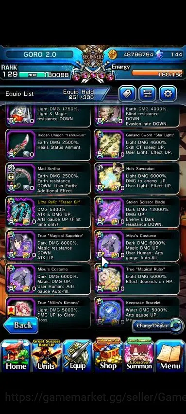 Grand Summoners Accounts Global|Rank 129|35 Ascend 18 TW|(3x Roy,Houka,S Mi image 17
