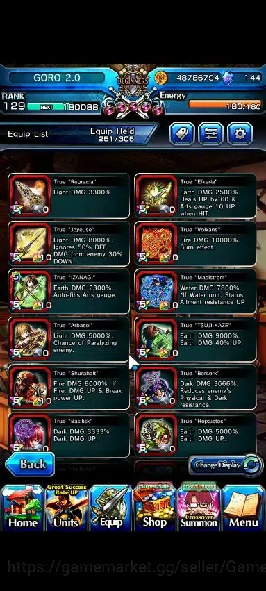 Grand Summoners Accounts Global|Rank 129|35 Ascend 18 TW|(3x Roy,Houka,S Mi image 6