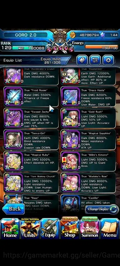 Grand Summoners Accounts Global|Rank 129|35 Ascend 18 TW|(3x Roy,Houka,S Mi image 8
