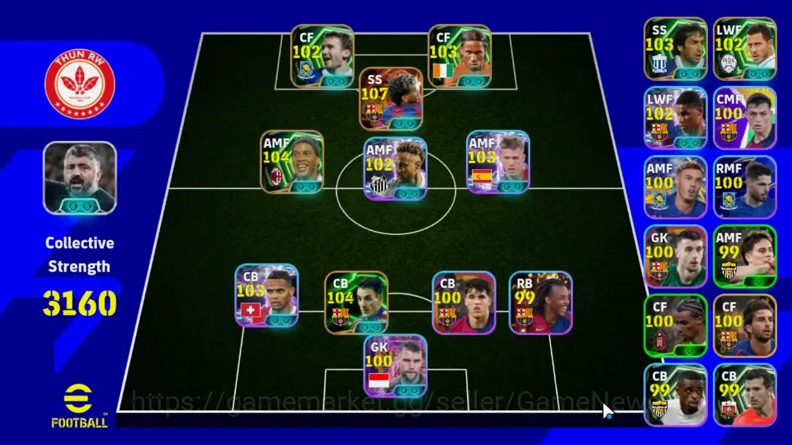 eFootball Accounts Legends & Iconic Players Android|Epic-BigTime Lamine Yamal, Epic Didier Drogba, Ronaldinho Gaucho, Albert 1