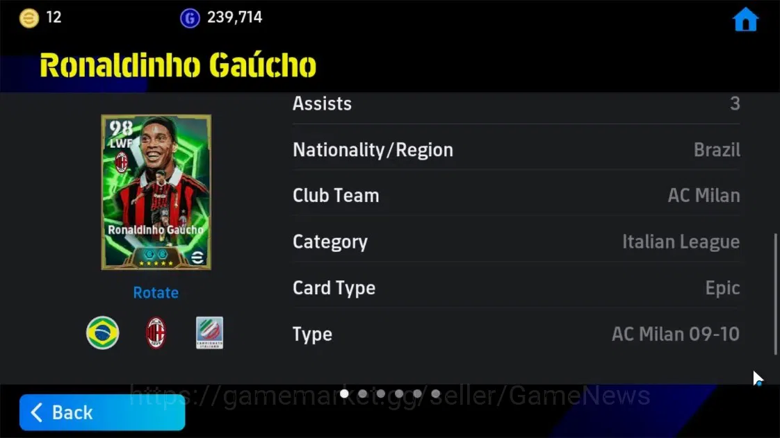eFootball Accounts Legends & Iconic Players Android|Epic-BigTime Lamine Yamal, Epic Didier Drogba, Ronaldinho Gaucho, Albert 17