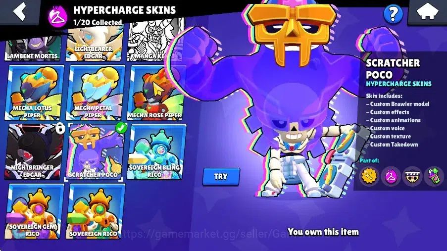 Brawl Stars Accounts 6218 Trophy|6K Bling|40 Brawlers 2 Max Lvl|1 Hypch image 11