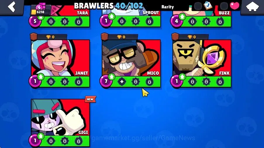 Brawl Stars Accounts 6218 Trophy|6K Bling|40 Brawlers 2 Max Lvl|1 Hypch image 6