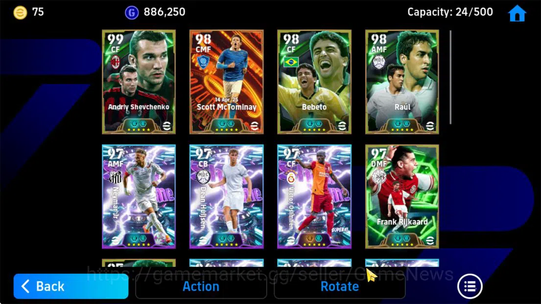 eFootball Accounts Mid-Tier Mobile|Big Time Scott Mctominay(Phenom Pass),Neymar Jr(Blitz Curler),Victor Oshimen(Phenom 6