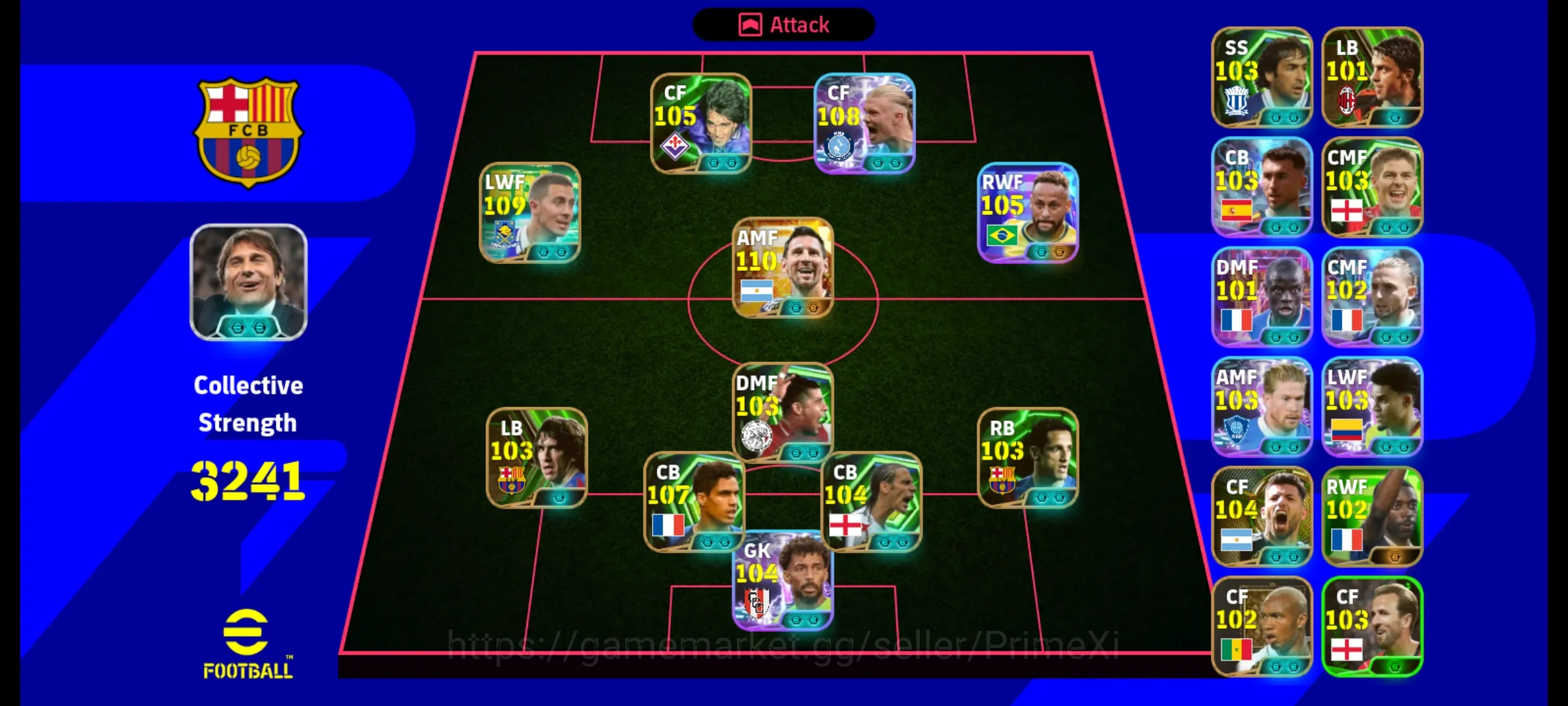 eFootball Accounts Legends & Iconic Players FAST SELL|Android|Pw 3241|Bigtime messi 110|Epic Eden hazard 109|Epic Raphael 1