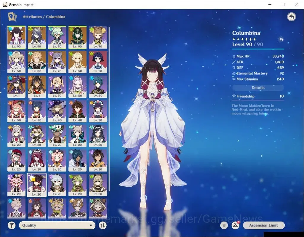 Genshin Impact Accounts ASIA|AR 55|4 Limited+4(*5Weapon)|Never+Sign,Varka, image 3