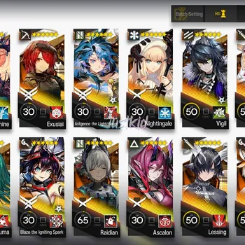 Arknights Accounts Mid-Tier ARKNIGHTS GLOBAL MIDGAME 21*6 , LIMITED SILVERASH ALTER , ASCALON,BLAZE