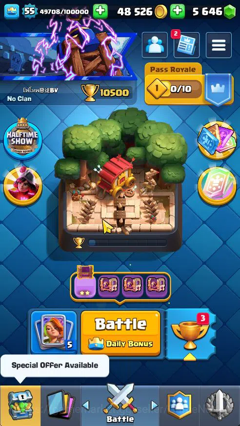 Clash Royale Midgame Lv 55|Trophy 10500|KTL 15|Limited Skin|Card 121| 1 image 1