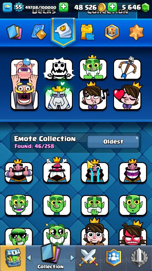 Clash Royale Accounts Midgame Lv 55|Trophy 10500|KTL 15|Limited Skin|Card 121| 1 Hero 14 EVO 8 Champ 21 Legendary 33 Epic 30 15