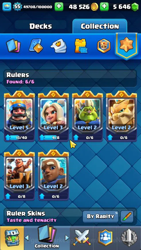 Clash Royale Accounts Midgame Lv 55|Trophy 10500|KTL 15|Limited Skin|Card 121| 1 Hero 14 EVO 8 Champ 21 Legendary 33 Epic 30 18