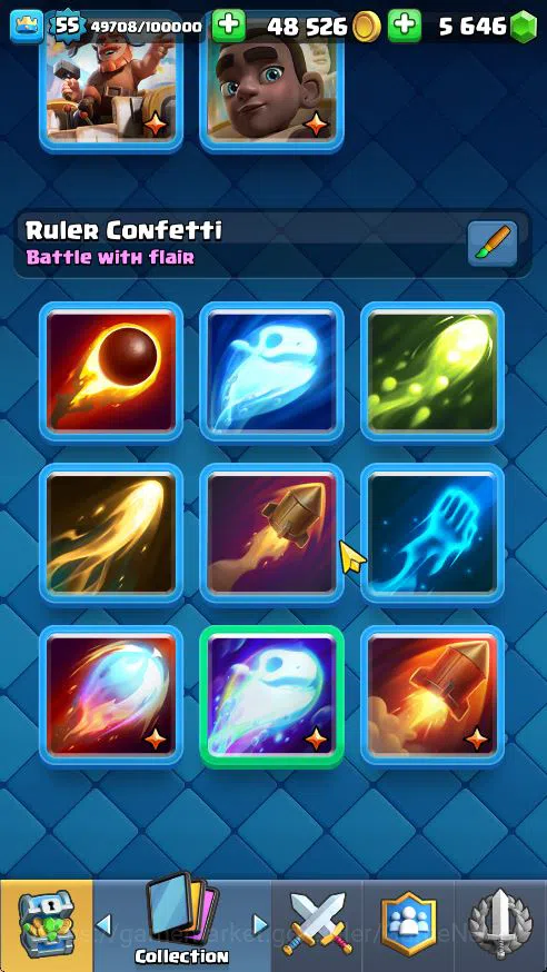 Clash Royale Accounts Midgame Lv 55|Trophy 10500|KTL 15|Limited Skin|Card 121| 1 Hero 14 EVO 8 Champ 21 Legendary 33 Epic 30 20