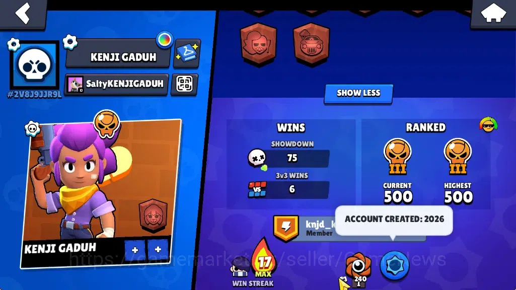 Brawl Stars Accounts 1392 Trophy|17 Brawlers 4 Max [Edgar,Bo,El Primo,N image 3