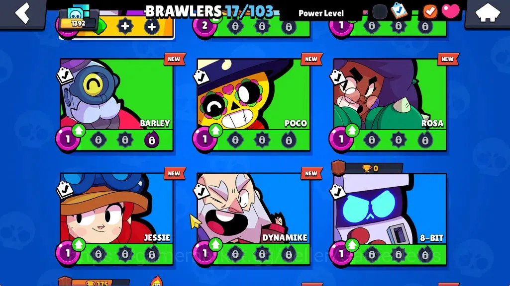 Brawl Stars Accounts 1392 Trophy|17 Brawlers 4 Max [Edgar,Bo,El Primo,N image 8