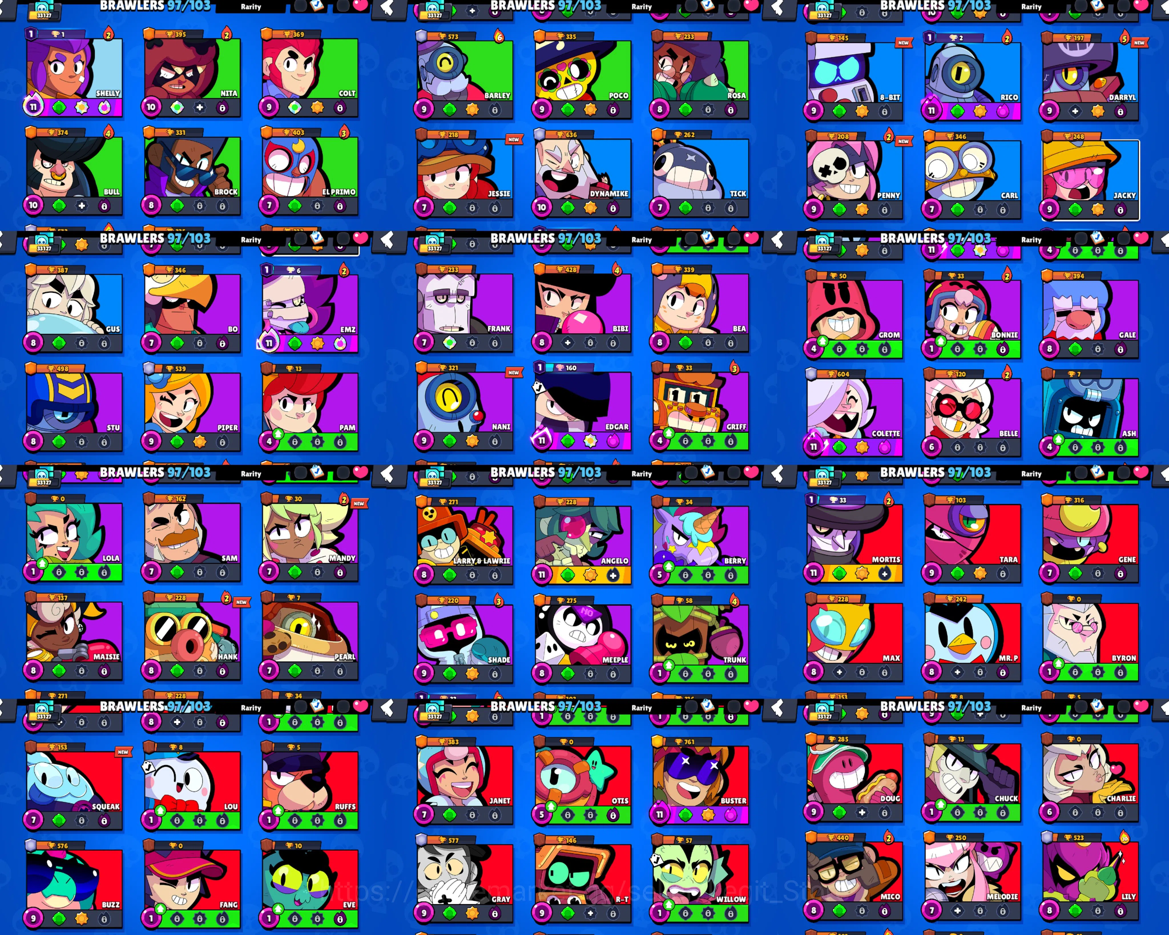 Brawl Stars Accounts DAMIAN 2500 TROPHY 2 PRSTIGE | 33k TROPHY | MECHA  image 4