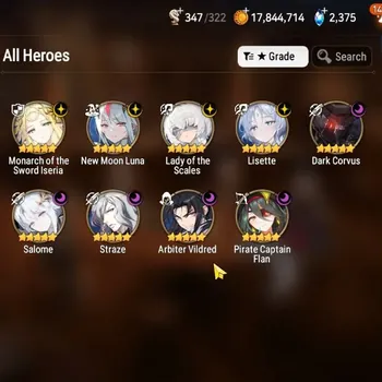 Epic Seven Accounts High-End Global Verif|9 ML(Lisette,LOTS,Salome,Monarch Iseria,Etc)+Uncharted
