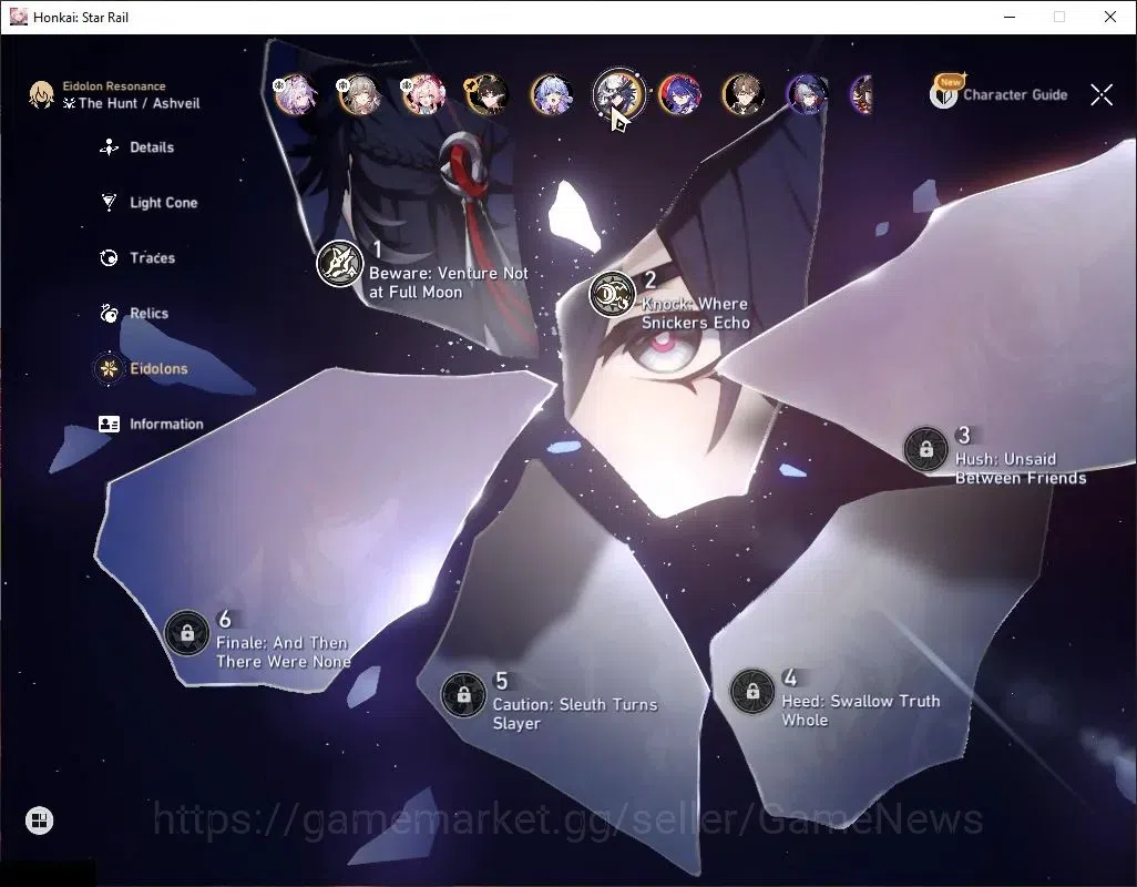 Honkai Star Rail Accounts Asia|TL 64|6 Limited|[Ashveil E2,Castorice,Hyacine image 5