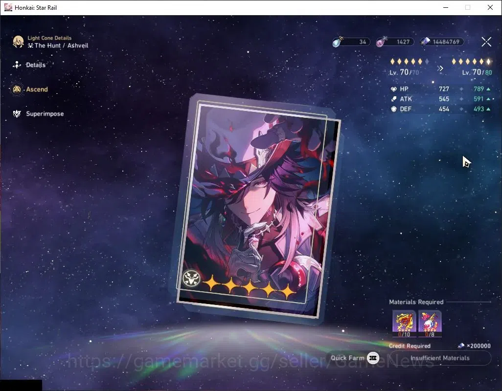 Honkai Star Rail Accounts Asia|TL 64|6 Limited|[Ashveil E2,Castorice,Hyacine image 9
