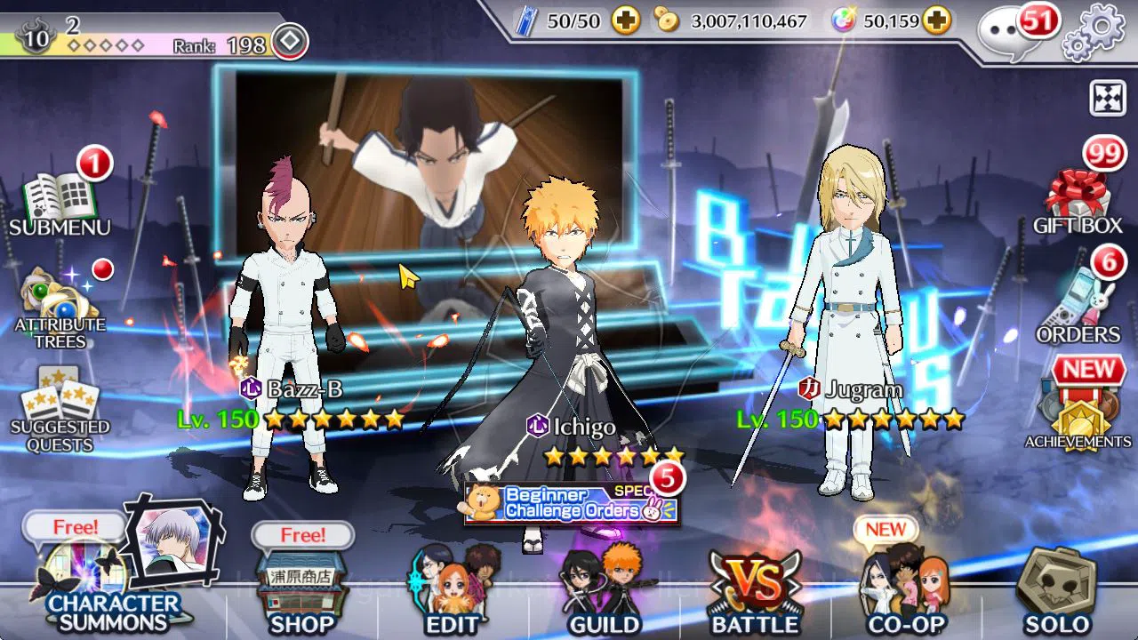 Bleach: Brave Souls Accounts [GLOBAL]50K Orb|TYBW26(BazzB,Jugram,Uryu),Byakuya  image 7