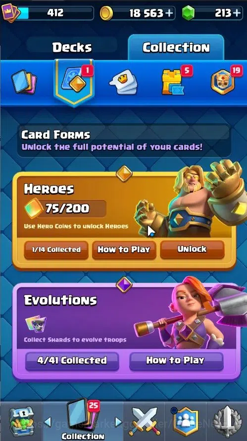 Clash Royale Accounts High-End Lv 412|KTL 10|Trophy 3049|Card 50/121|1 Hero,3 EVO|2 MAX 10 Epic,17 Rare,21 Common|Gems 11