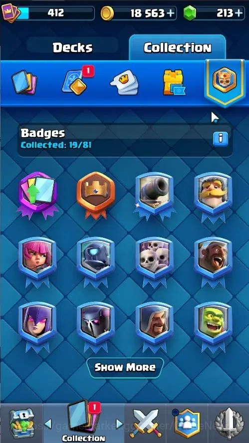 Clash Royale Accounts High-End Lv 412|KTL 10|Trophy 3049|Card 50/121|1 Hero,3 EVO|2 MAX 10 Epic,17 Rare,21 Common|Gems 16