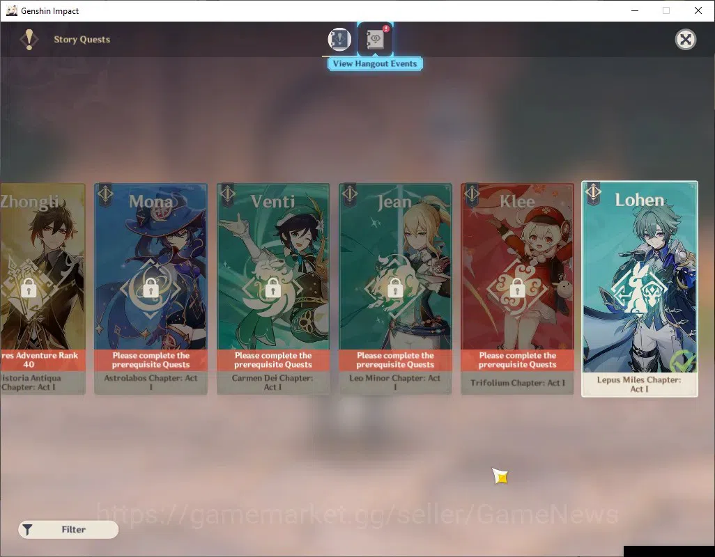 Genshin Impact Accounts ASIA|AR 38|1 Limited + 2(*5Standard)|Lohen|Mizuki, image 13
