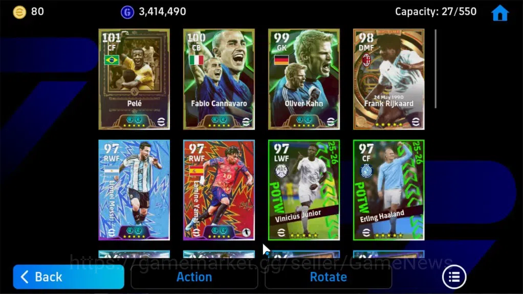 eFootball Accounts Legends & Iconic Players Android|Epic Pele,Cannavaro,Oliver Kahn,Raul,E.Hazard,Tony Adams,BigTiime Frank 4