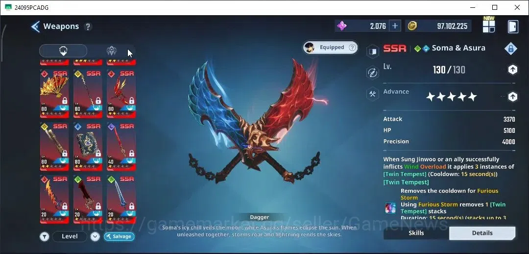 Solo Leveling: ARISE Accounts Lvl 91|2,9M Pwr|[ARiveraA8+SignA5,LennartA5+SignA3,AMireiA7+SignA4,Hae 10