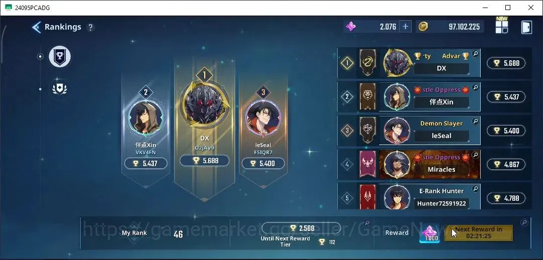 Solo Leveling: ARISE Accounts Lvl 91|2,9M Pwr|[ARiveraA8+SignA5,LennartA5+SignA3,AMireiA7+SignA4,Hae 2