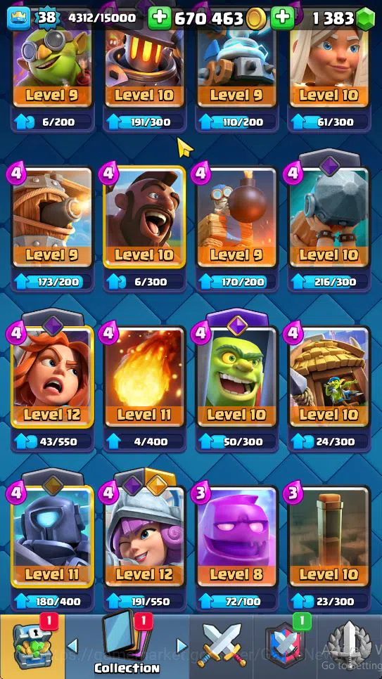 Clash Royale Accounts Lv 38|Trophy 8156|KTL 13|Limited Skin|Card 119| 1  image 10