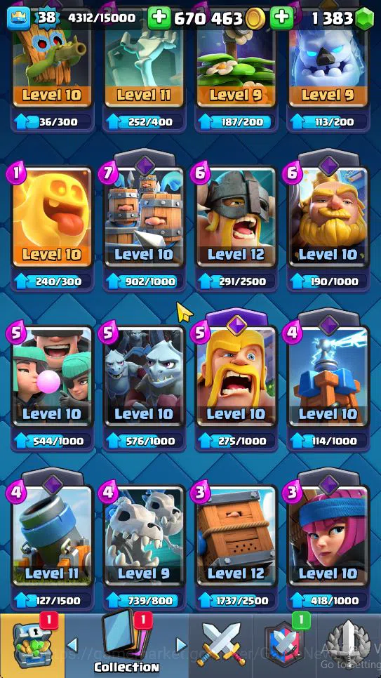 Clash Royale Accounts Lv 38|Trophy 8156|KTL 13|Limited Skin|Card 119| 1  image 11
