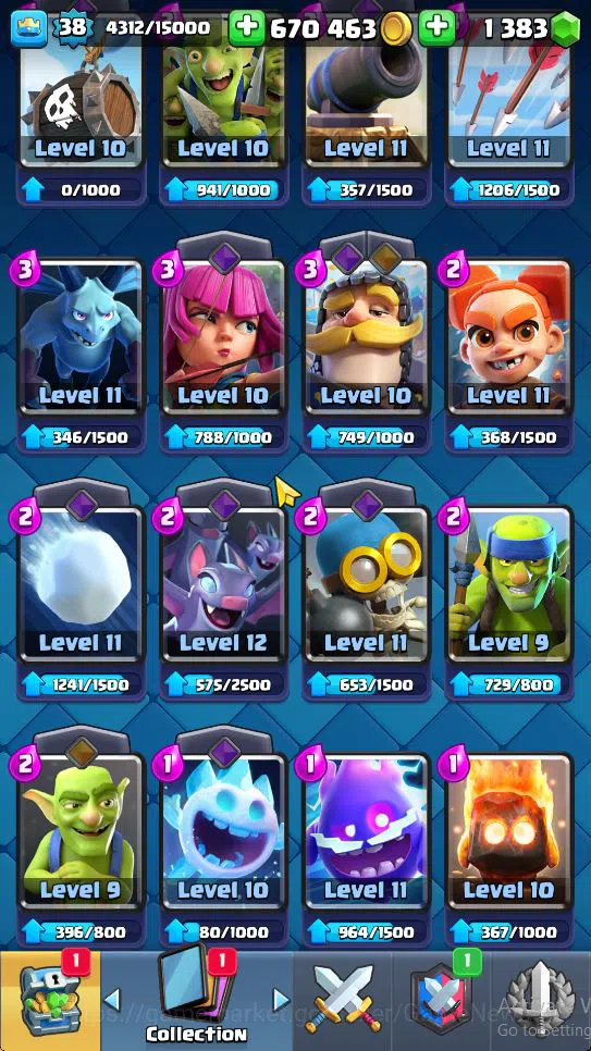 Clash Royale Accounts Lv 38|Trophy 8156|KTL 13|Limited Skin|Card 119| 1  image 12