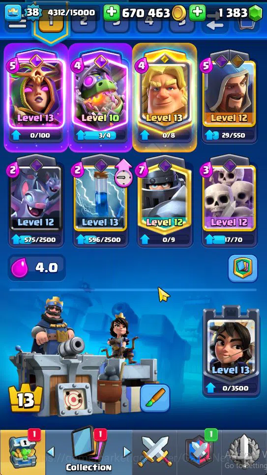 Clash Royale Accounts Lv 38|Trophy 8156|KTL 13|Limited Skin|Card 119| 1  image 4