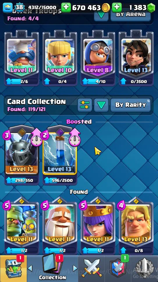 Clash Royale Accounts Lv 38|Trophy 8156|KTL 13|Limited Skin|Card 119| 1  image 5