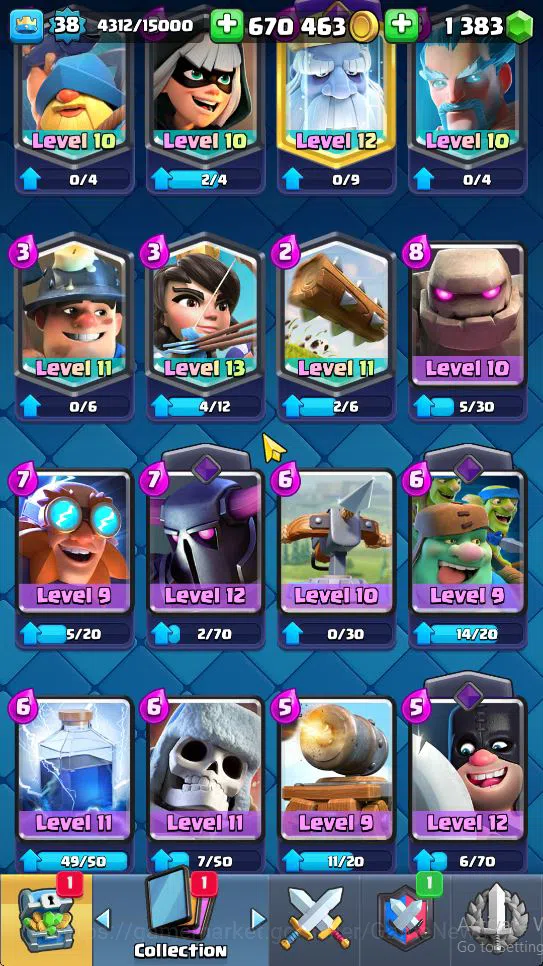 Clash Royale Accounts Lv 38|Trophy 8156|KTL 13|Limited Skin|Card 119| 1  image 7