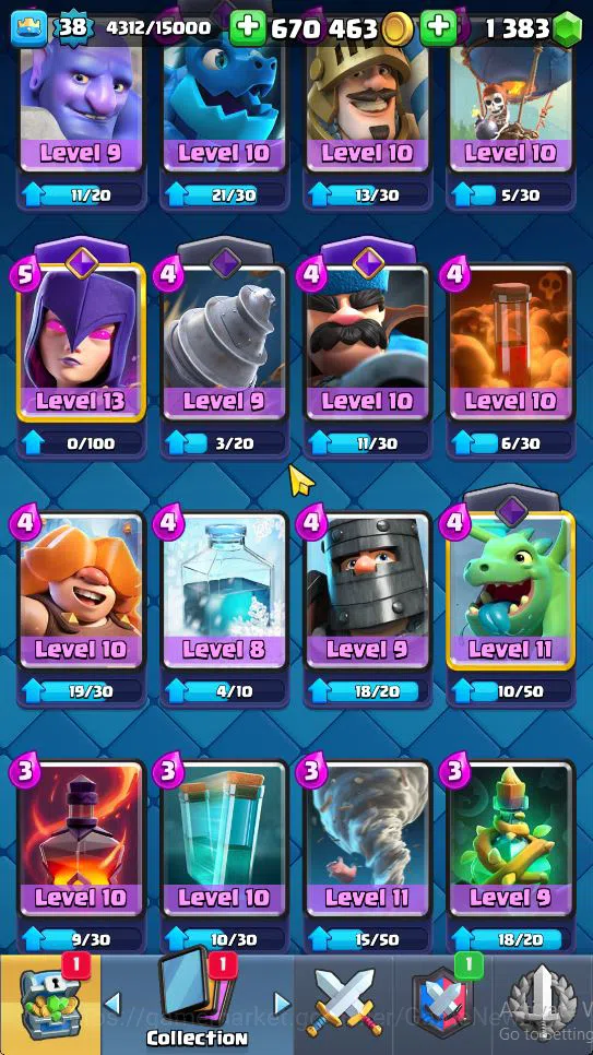 Clash Royale Accounts Lv 38|Trophy 8156|KTL 13|Limited Skin|Card 119| 1  image 8