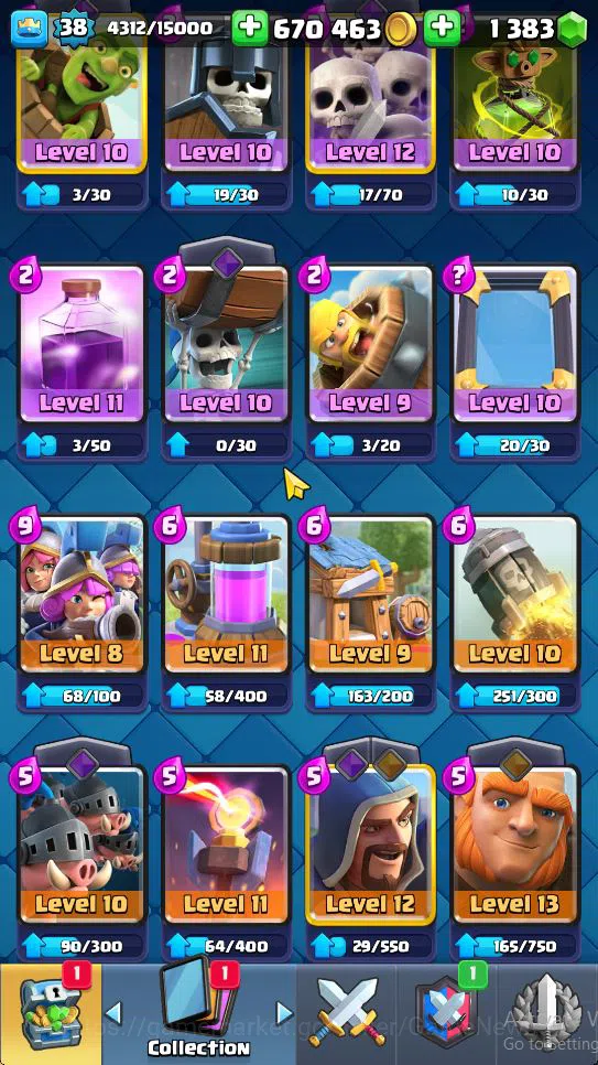 Clash Royale Accounts Lv 38|Trophy 8156|KTL 13|Limited Skin|Card 119| 1  image 9