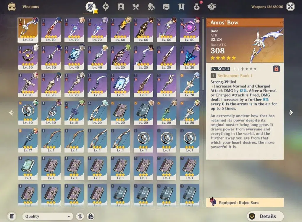 Genshin Impact Accounts ASIA|AR47|2Limited+1(*5Weapon)|Raiden,Ayato,Jean,K image 6