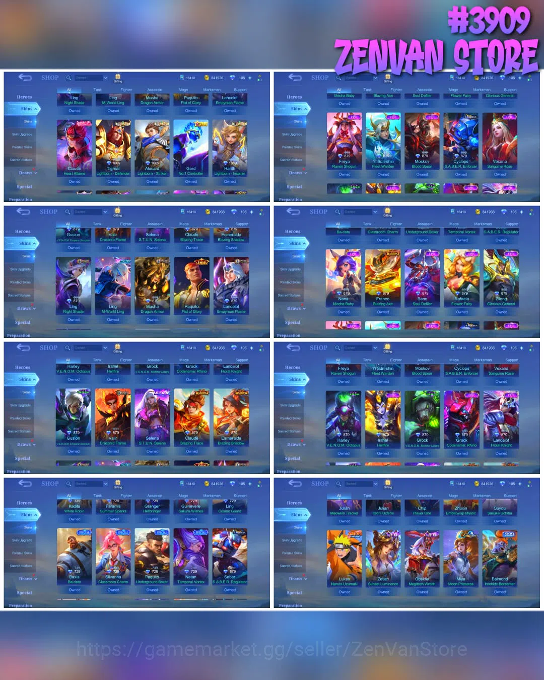 Mobile Legends: Bang Bang Accounts #3909 | 417 Skins | Legend Franco | Collector Kimm image 2