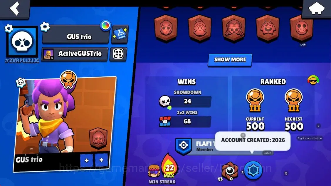 Brawl Stars Accounts Android | 1303 Thropy|18 Brawler-1 Max Lv(Nita)|1  image 3