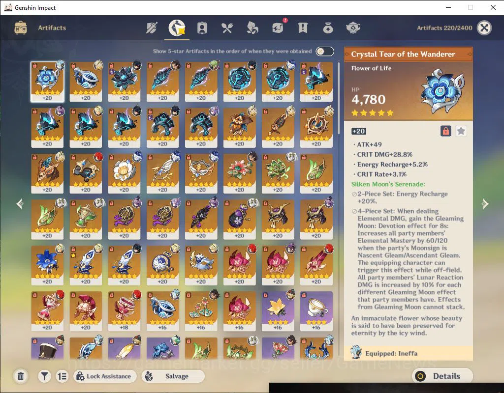 Genshin Impact Accounts Asia|AR 55| 6 Limited +4(*5Weapon)| (Kinich C4+Sig image 6