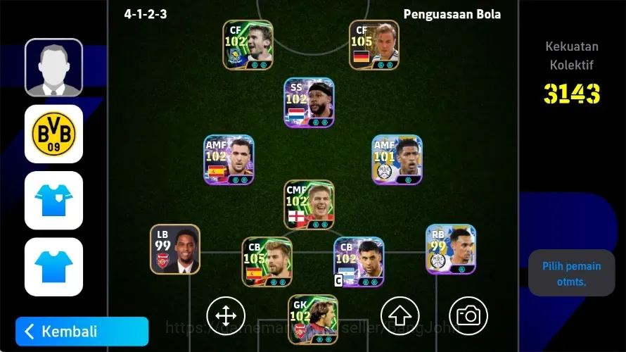 Mua eFootball Accounts - Android | PW 3143 | Gerard Mikel