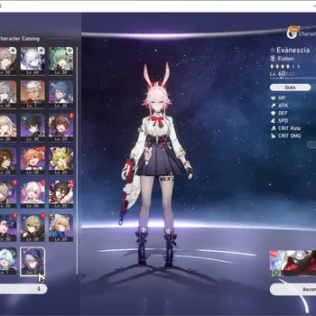 Honkai Star Rail Accounts Others Asia|TL 43|1 Prem Team|5 Limited|Evanescia,YaoGuang,Huohuo,Acheron & Archer|Female