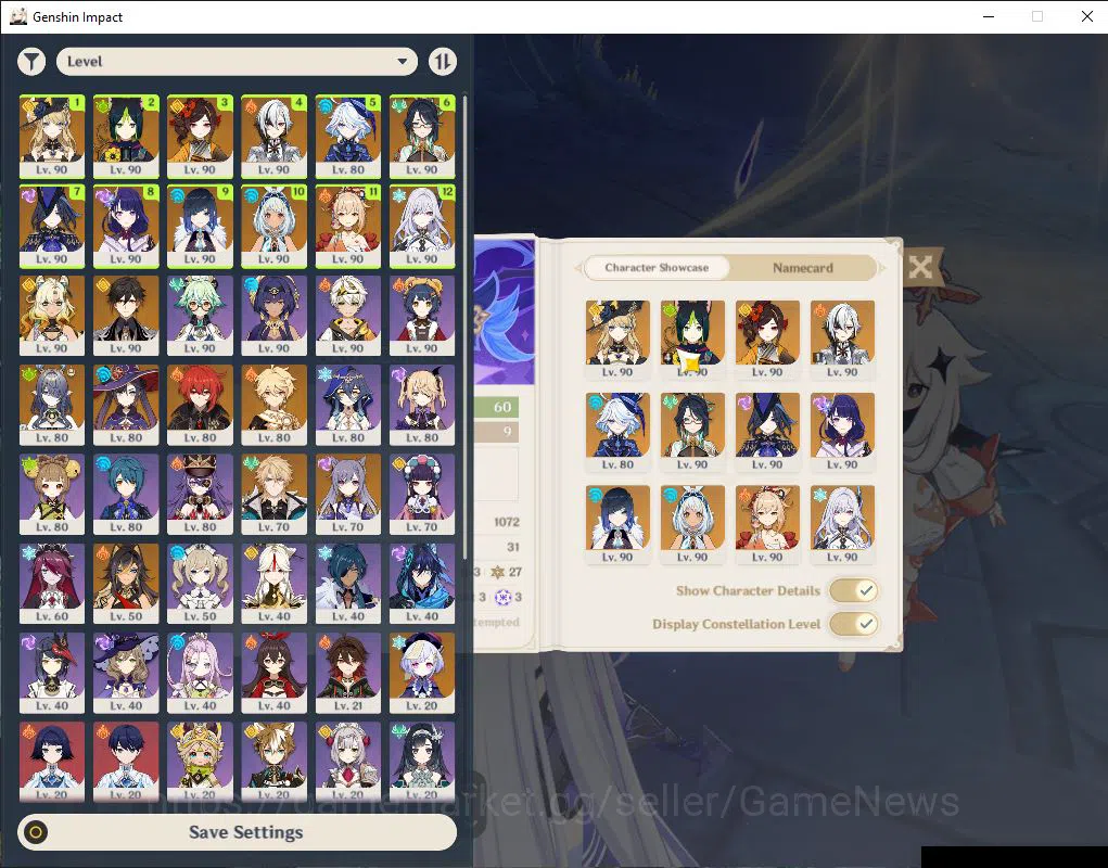 Genshin Impact Accounts Asia|AR 60|15 Limited +9(*5Weapon)|(Navia,Xilonen, image 2
