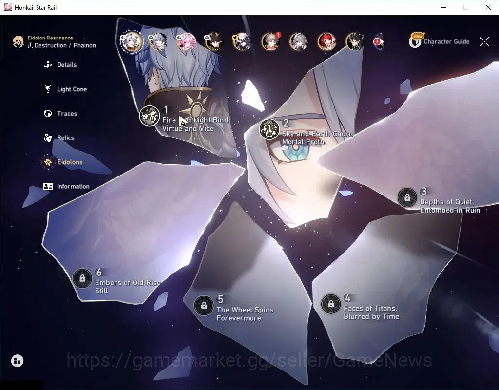 Honkai Star Rail Accounts Asia|TL 68|10 Limited|[Phainon E2,Sunday,Cyrene]+S image 5