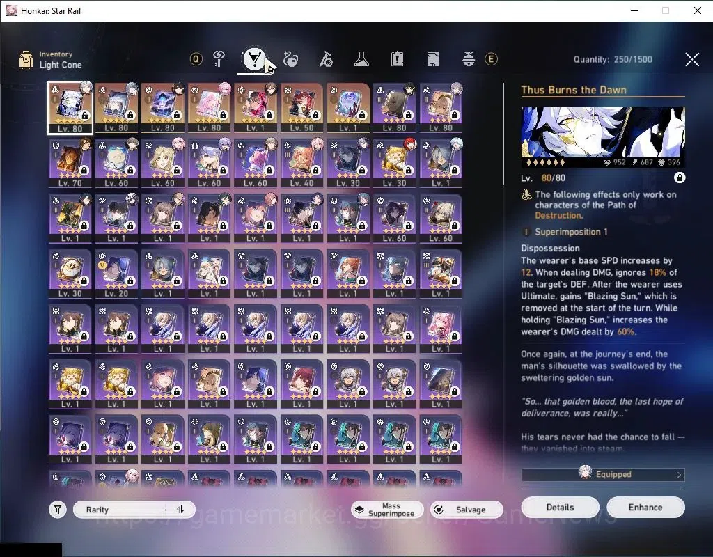 Honkai Star Rail Accounts Asia|TL 68|10 Limited|[Phainon E2,Sunday,Cyrene]+S image 6