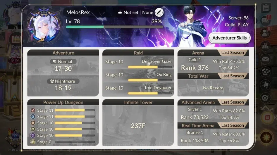 Seven Knights Re:Birth Accounts Global|3 EX7(Melia,Fai,Gelindus)|16 TC6(Orkah,Sunran,Rudy,Ryan,Kyle,Etc.)|5.5K Ruby|2 1