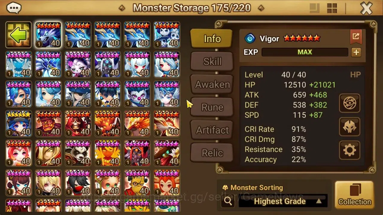 Summoners War: Sky Arena Accounts ASIA Lv 100|3 LD[Jaduel&Aepiah,Artamiel,Eivor]|42  image 10